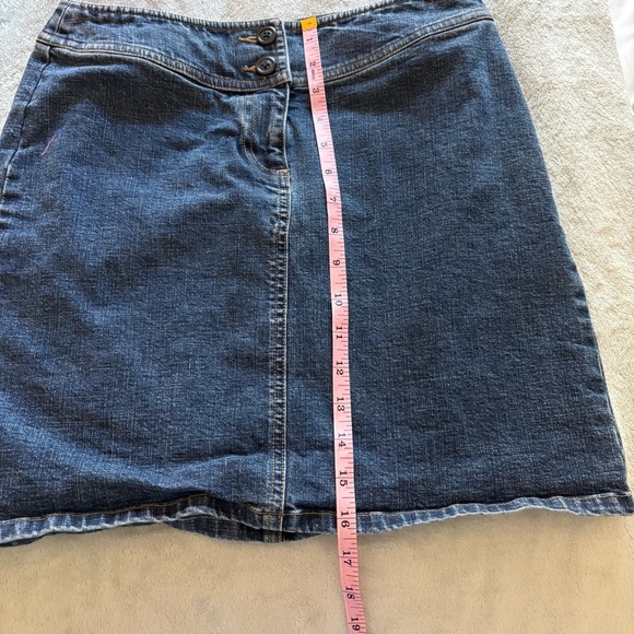 Ann Taylor Women’s Blue Dark Wash Denim Mini Skirt - Picture 5 of 7